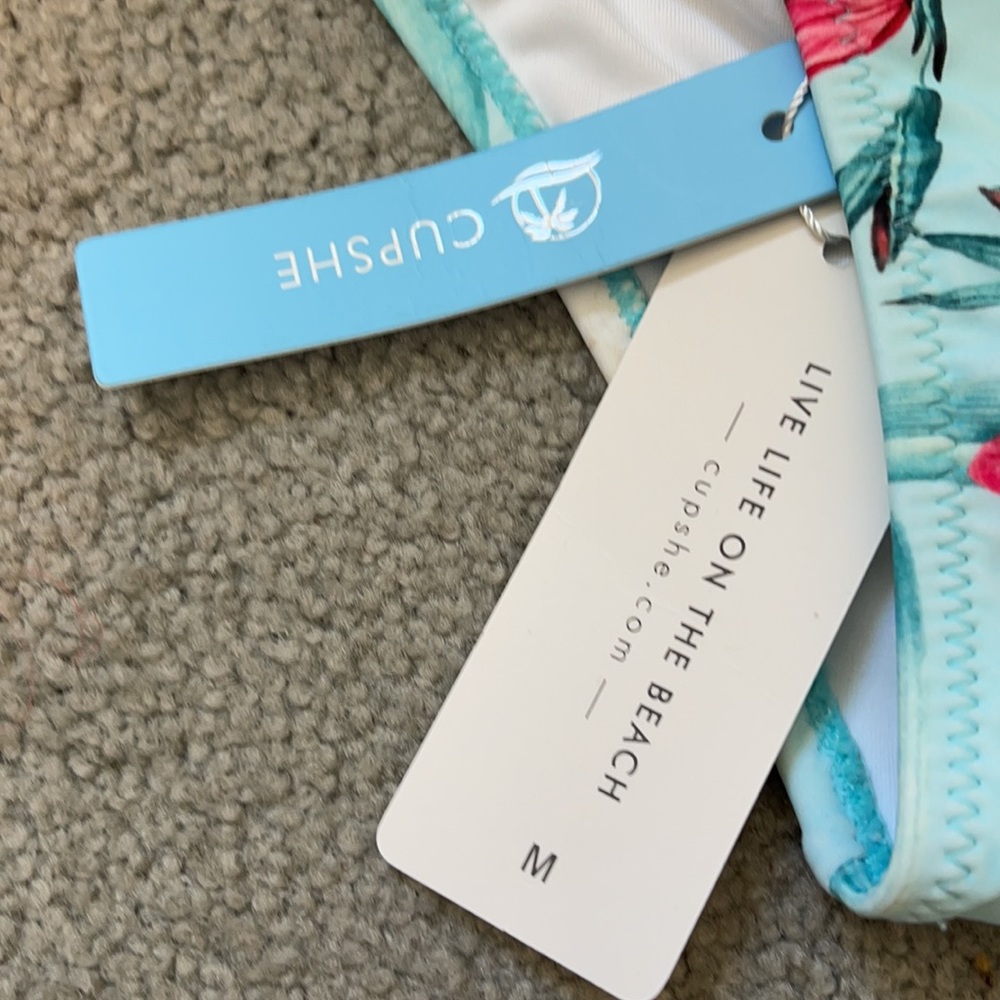 Cupshe tropical floral bikini bottoms size M - Picture 3 of 7